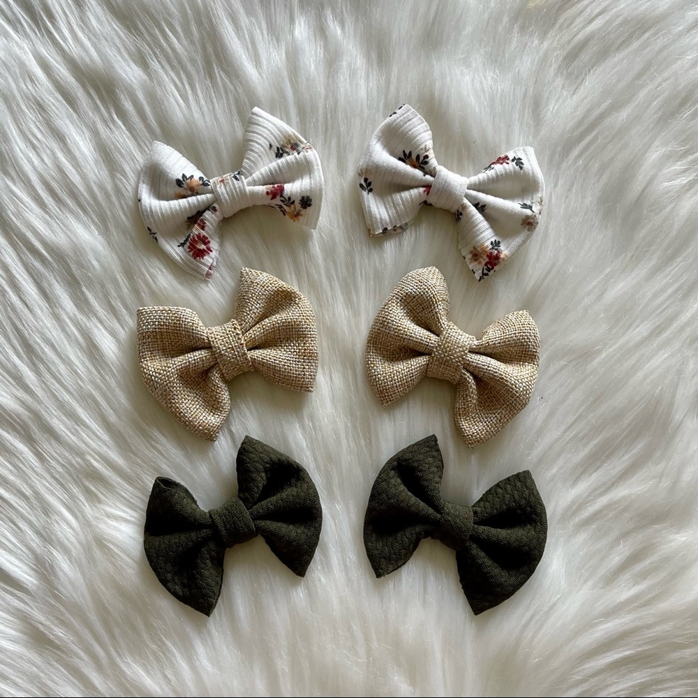 🍁Fall Piggie Sets On Clips or Hair Bands (You Choose)